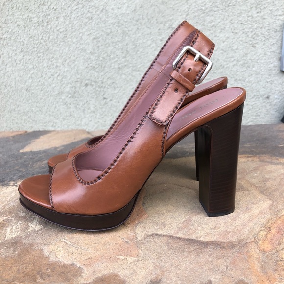 Miu Miu slingback peep-toe platform heels - Picture 3 of 8